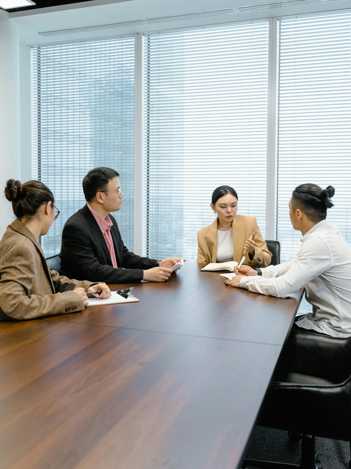 Diverse team meeting